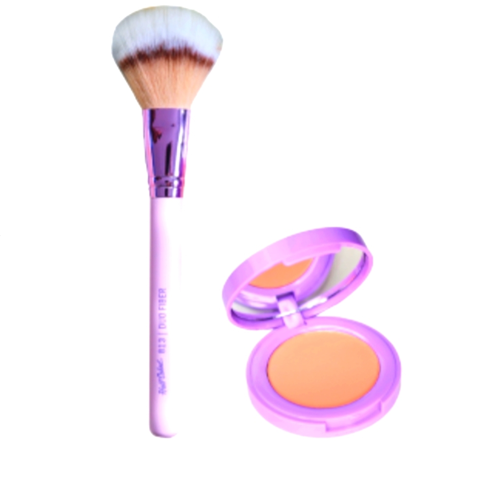 In Bloom Half Caked Fiber Duo Brush Blush Set